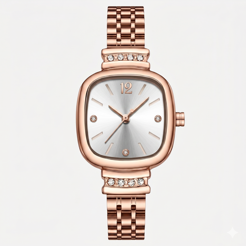 Damen-Diamant-Quadratuhr – Cerchron Verona